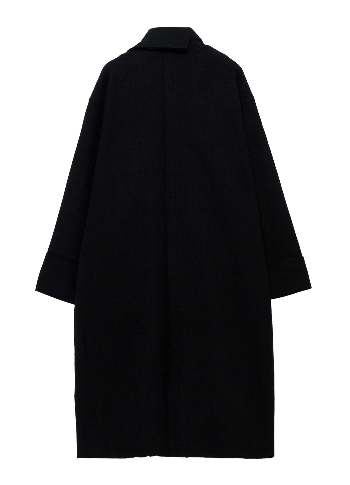 WOOL RING SOFT TAB DESIGN COLLAR COAT