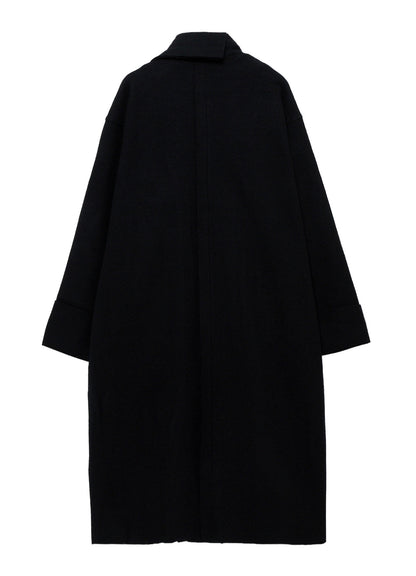 WOOL RING SOFT TAB DESIGN COLLAR COAT