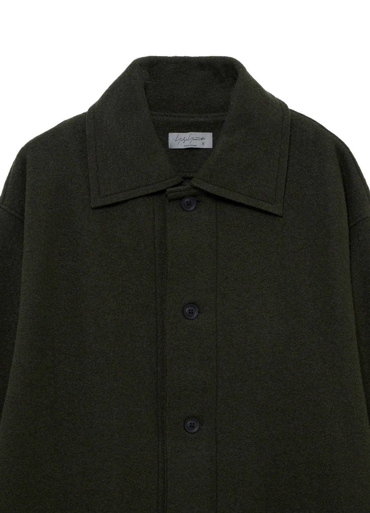 WOOL RING SOFT STAND COLOR COAT