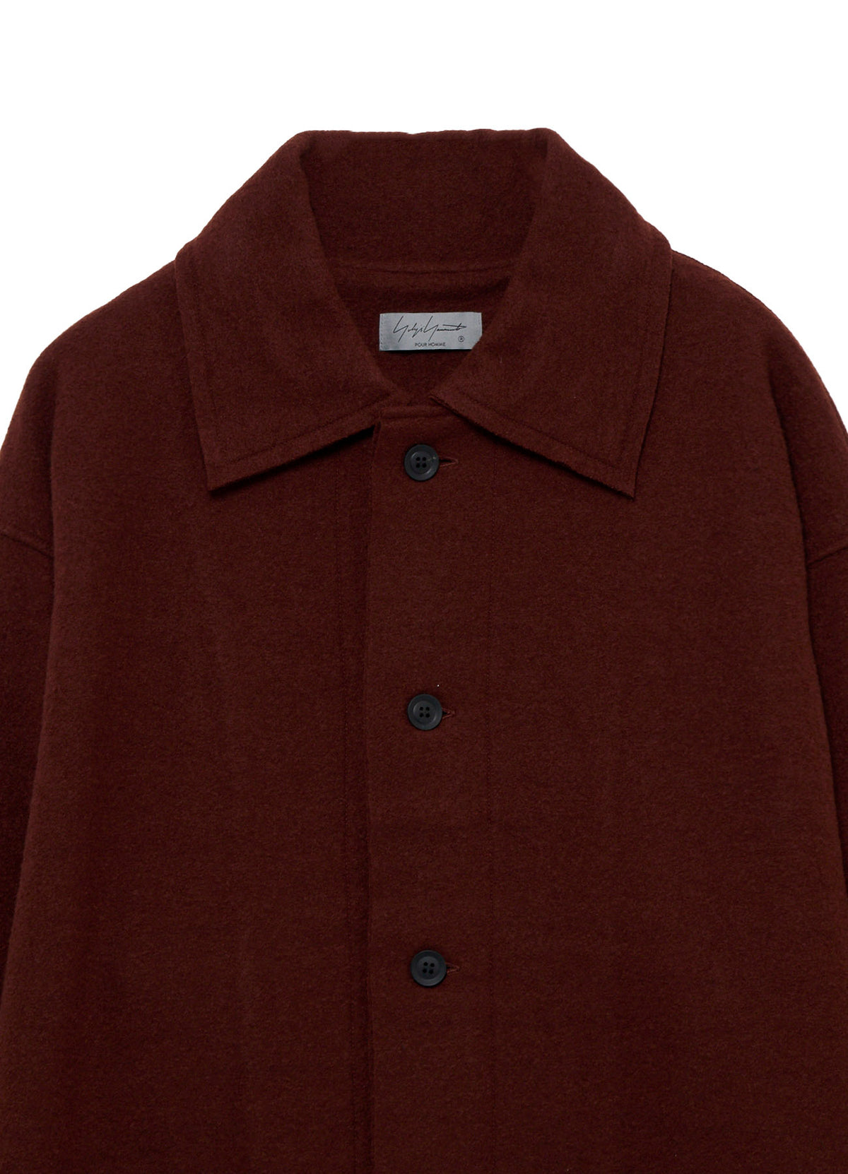 WOOL RING SOFT STAND COLOR COAT