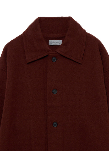 WOOL RING SOFT STAND COLOR COAT