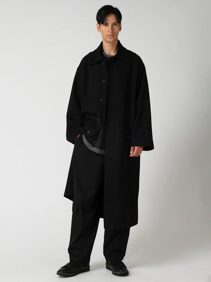WOOL RING SOFT STAND COLOR COAT