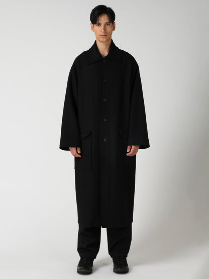 WOOL RING SOFT STAND COLOR COAT