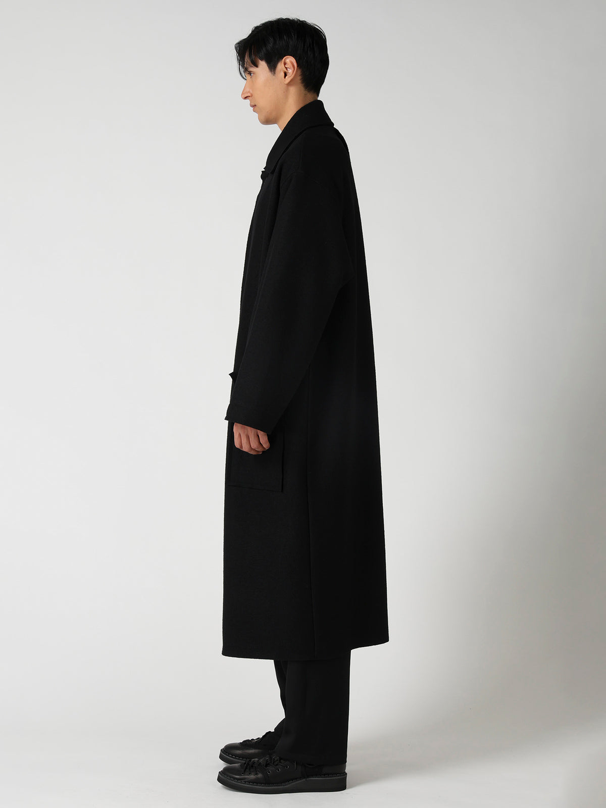 WOOL RING SOFT STAND COLOR COAT