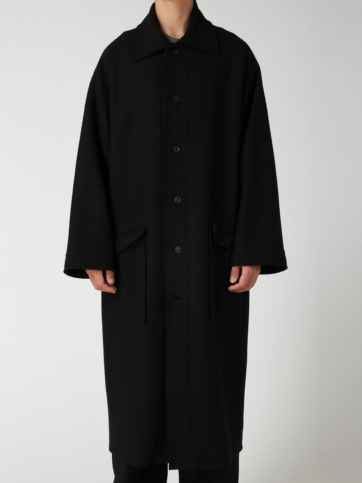 WOOL RING SOFT STAND COLOR COAT