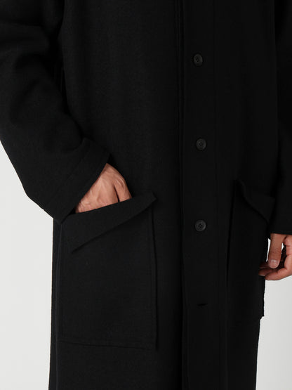 WOOL RING SOFT STAND COLOR COAT