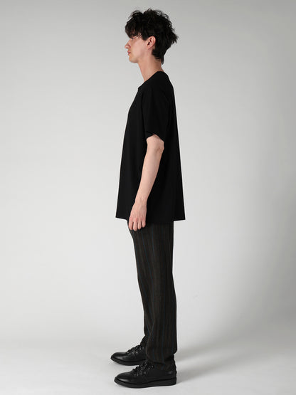 COTTON SINGLE JERSEY ROUND NECK SHORT SLV