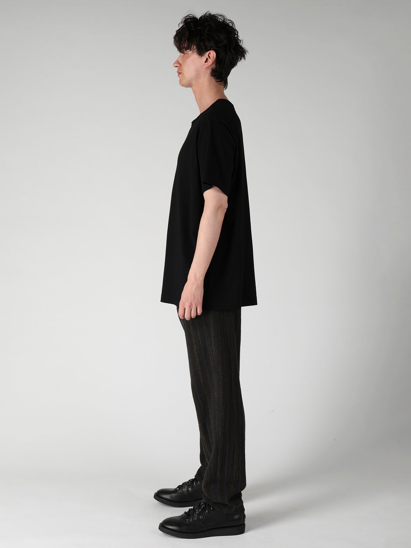 COTTON SINGLE JERSEY ROUND NECK SHORT SLV – THE SHOP YOHJI YAMAMOTO