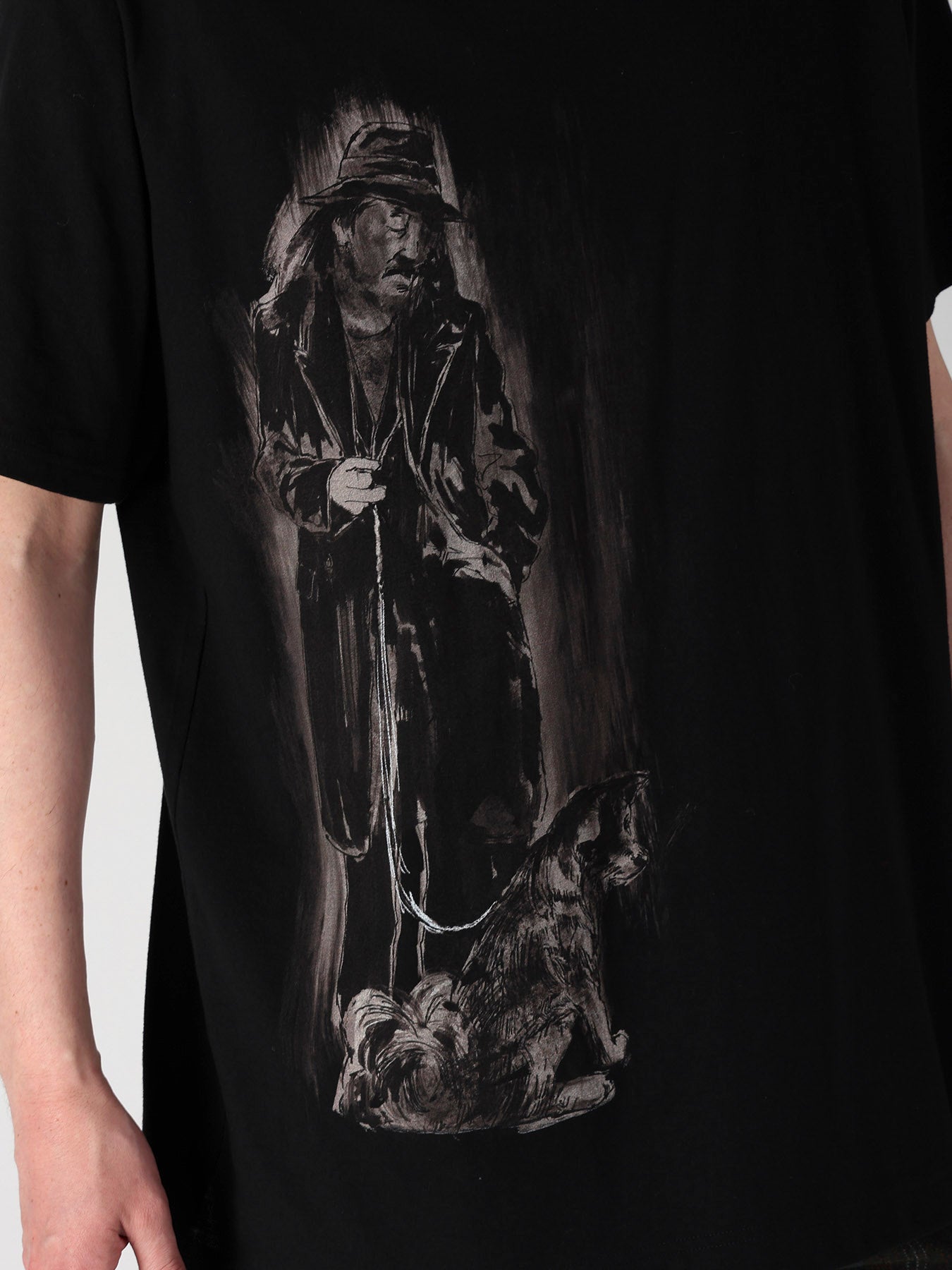 COTTON SINGLE JERSEY ROUND NECK SHORT SLV – THE SHOP YOHJI YAMAMOTO