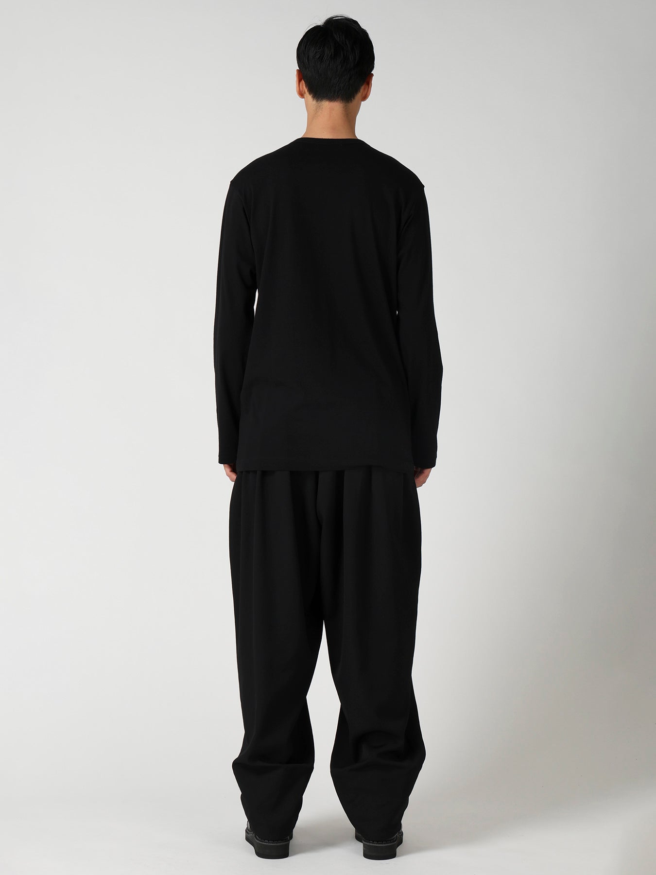 COTTON SINGLE JERSEY ROUND NECK LONG SLV/ PT-A