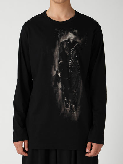 COTTON SINGLE JERSEY ROUND NECK LONG SLV/ PT-A