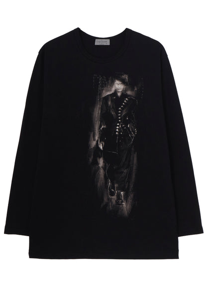 COTTON SINGLE JERSEY ROUND NECK LONG SLV/ PT-A