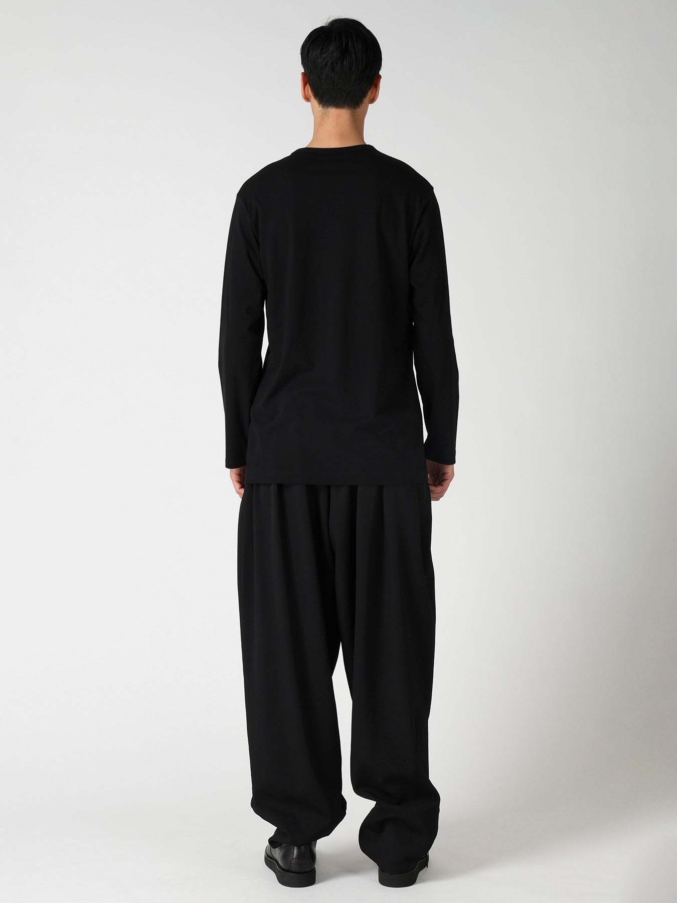 COTTON SINGLE JERSEY ROUND NECK LONG SLV/ PT-B – THE SHOP YOHJI