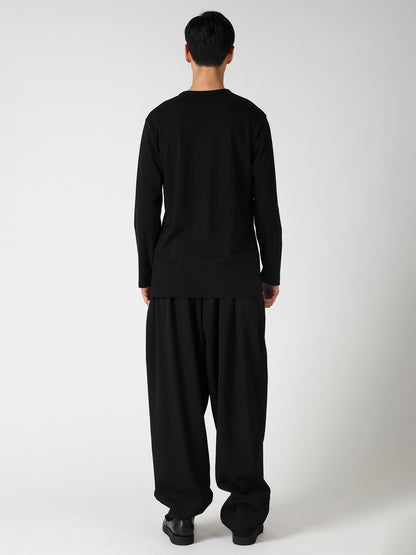 COTTON SINGLE JERSEY ROUND NECK LONG SLV/ PT-B