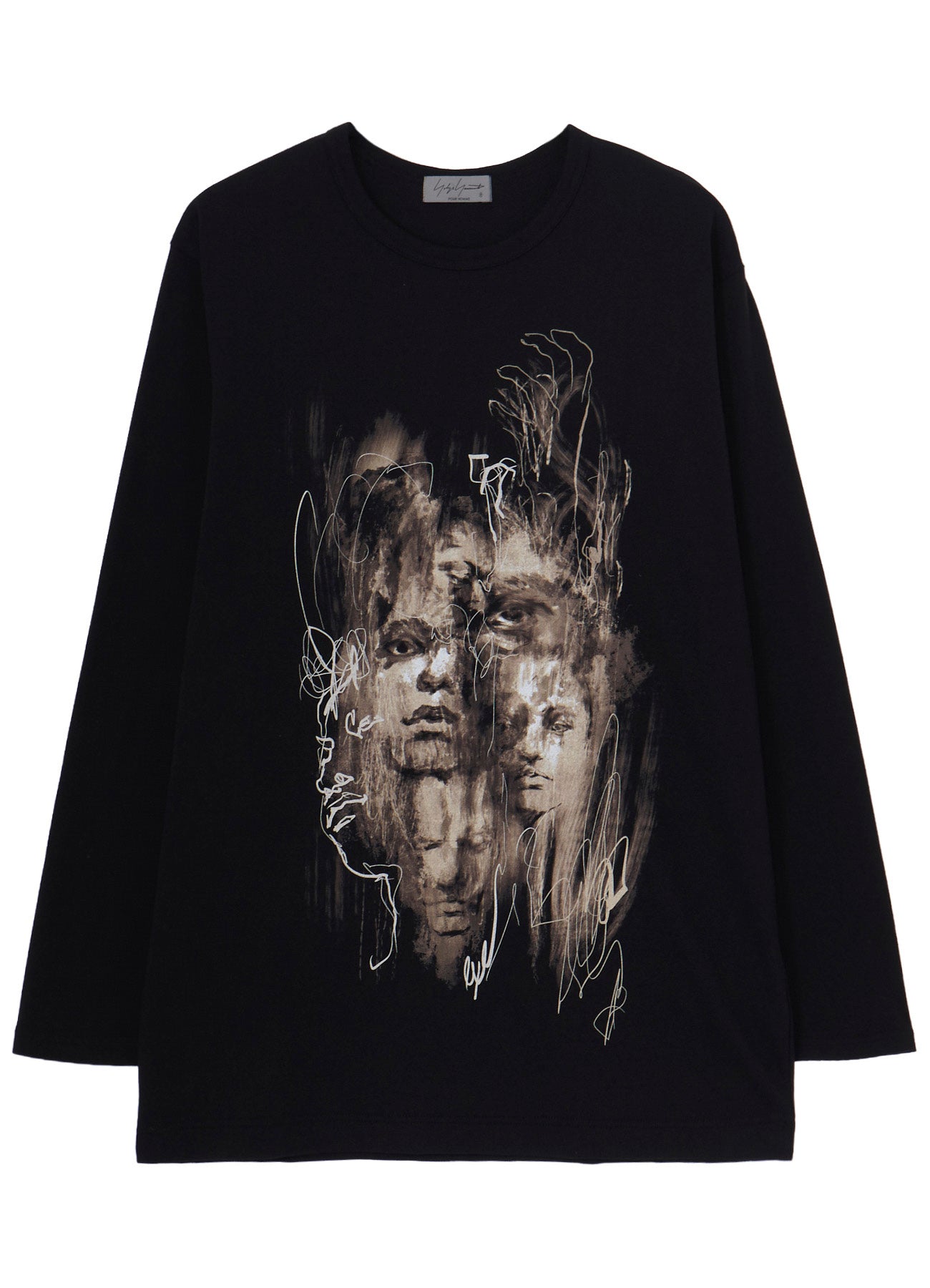 COTTON SINGLE JERSEY ROUND NECK LONG SLV/ PT-B