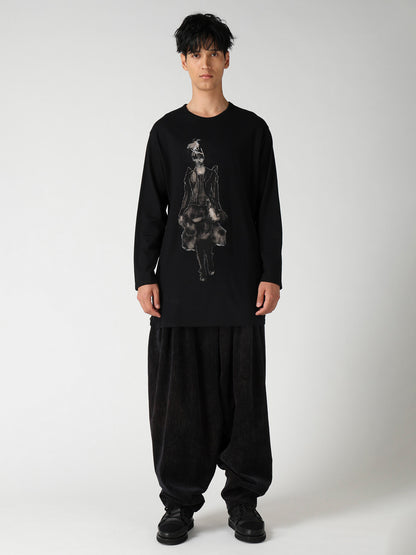 COTTON SINGLE JERSEY SIDE SLIT LONG SLEEVE PT