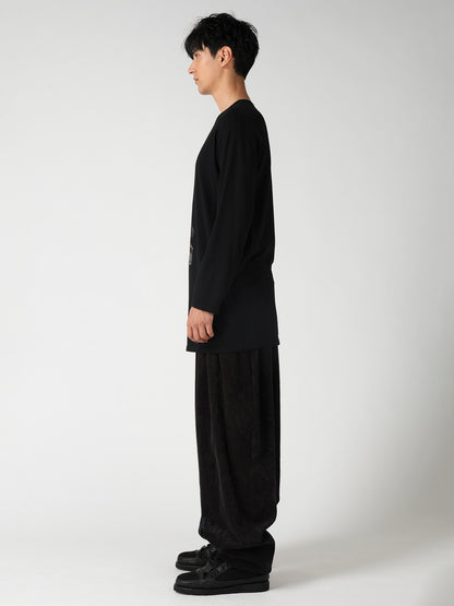COTTON SINGLE JERSEY SIDE SLIT LONG SLEEVE PT
