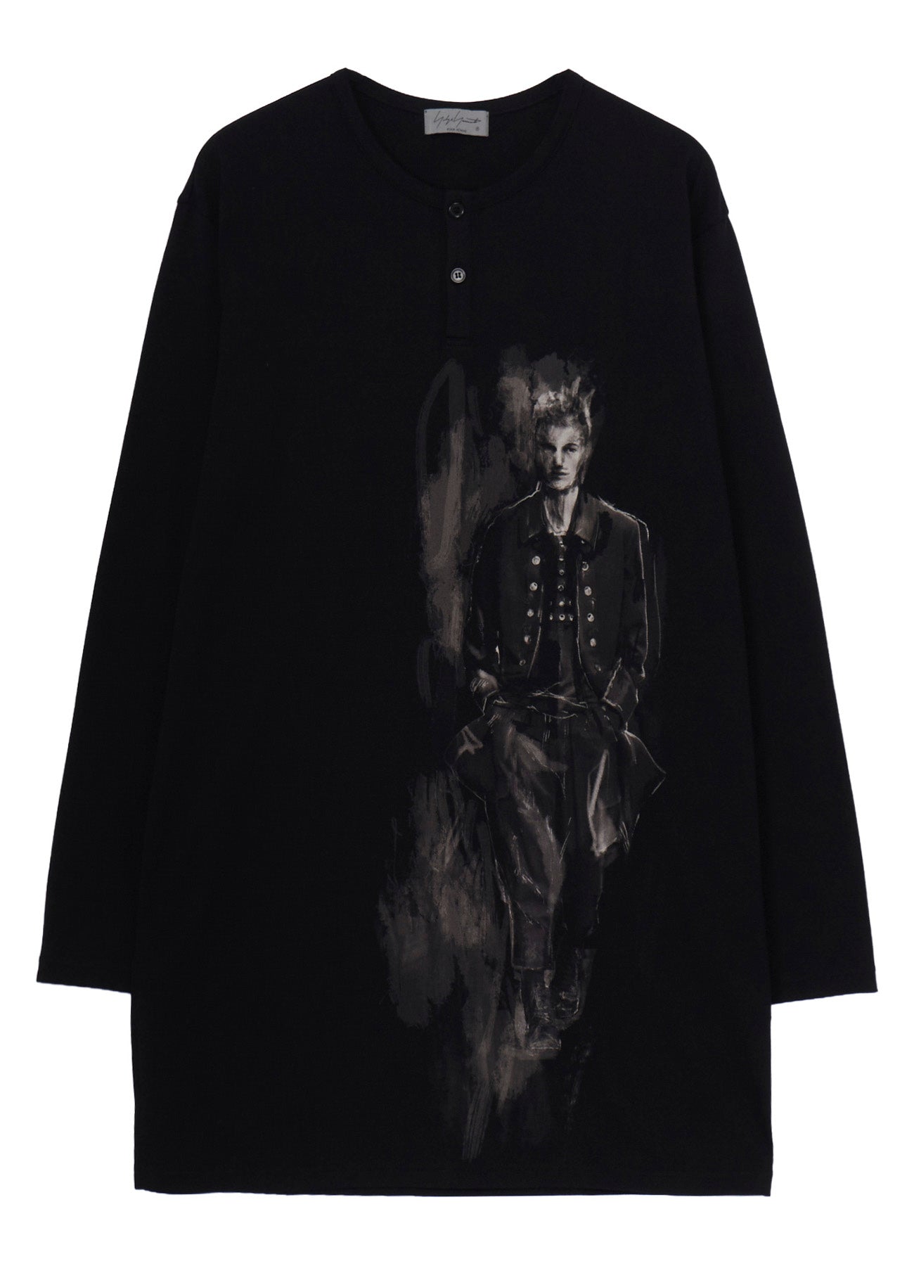 SINGLE JERSEY HENRY NECK LONG SLEEVE C/S