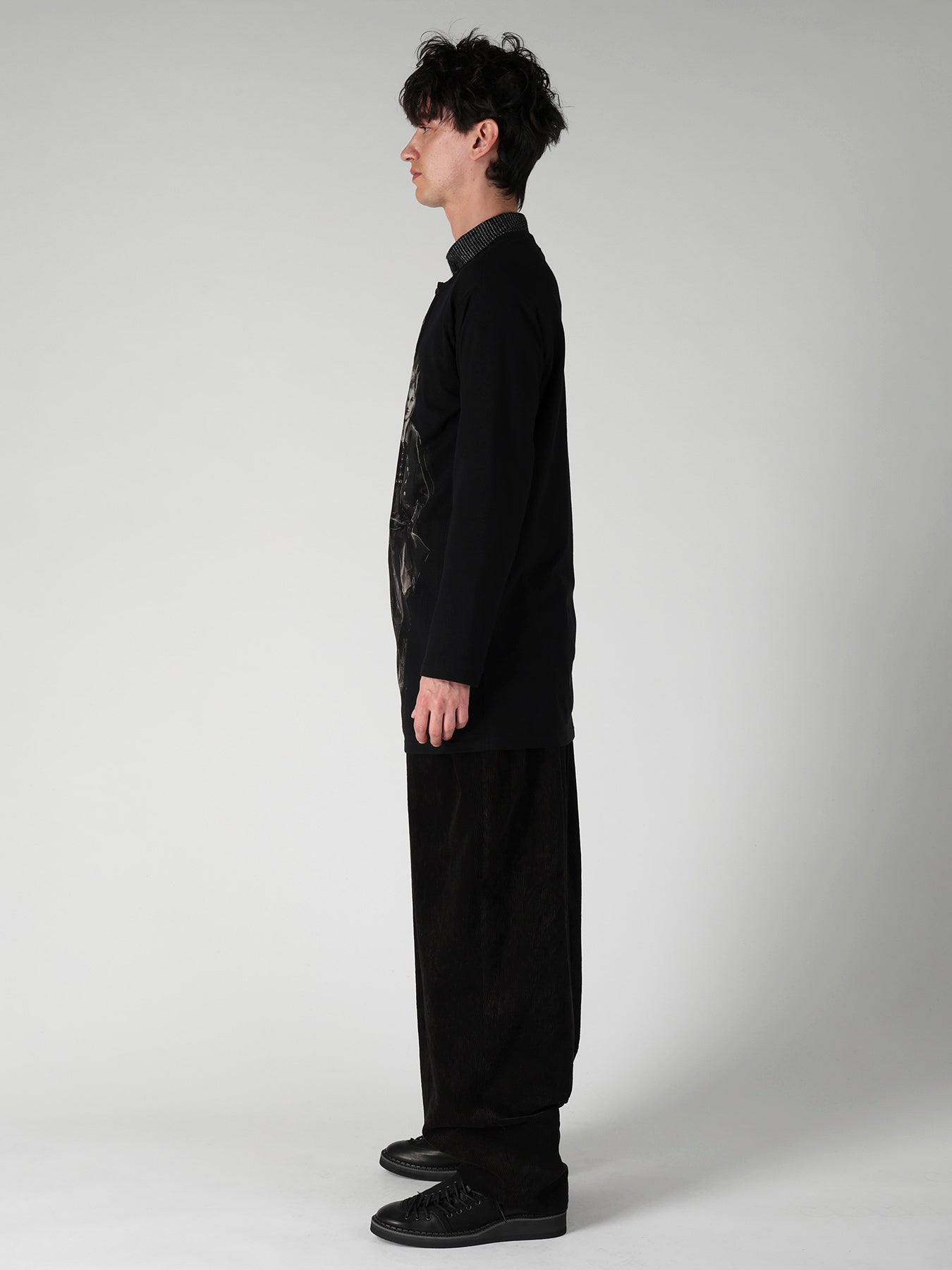 SINGLE JERSEY HENRY NECK LONG SLEEVE C/S