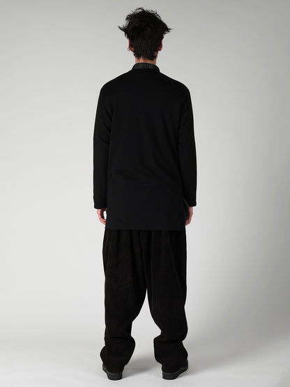 SINGLE JERSEY HENRY NECK LONG SLEEVE C/S