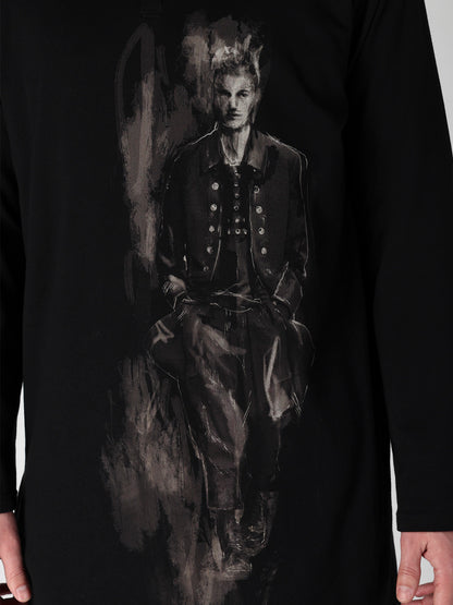 SINGLE JERSEY HENRY NECK LONG SLEEVE C/S