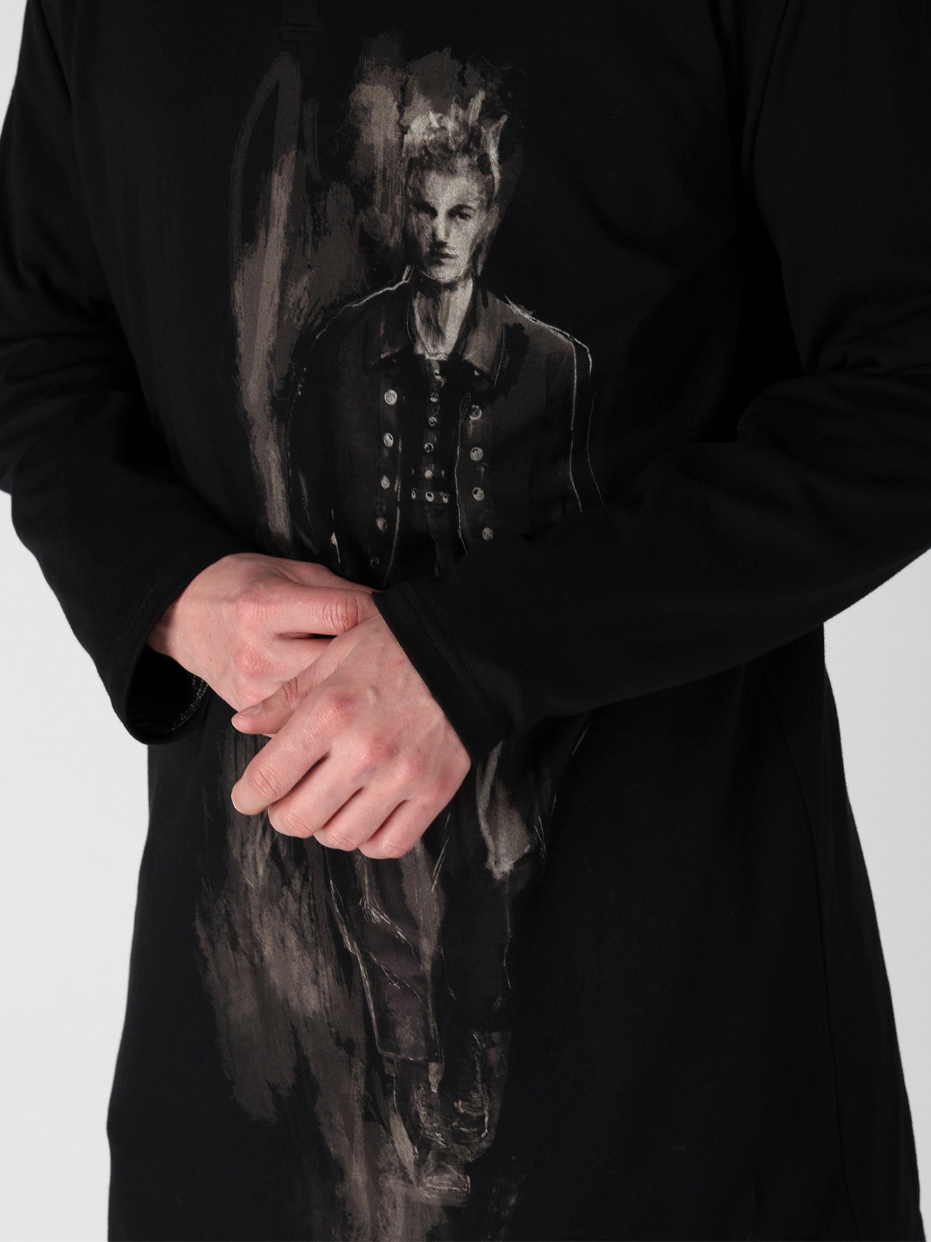 SINGLE JERSEY HENRY NECK LONG SLEEVE C/S