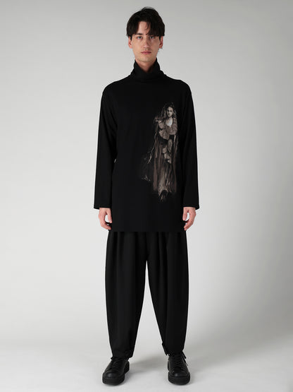 COTTON SINGLE JERSEY TURTLE NECK LONG SLEEVE/ PT