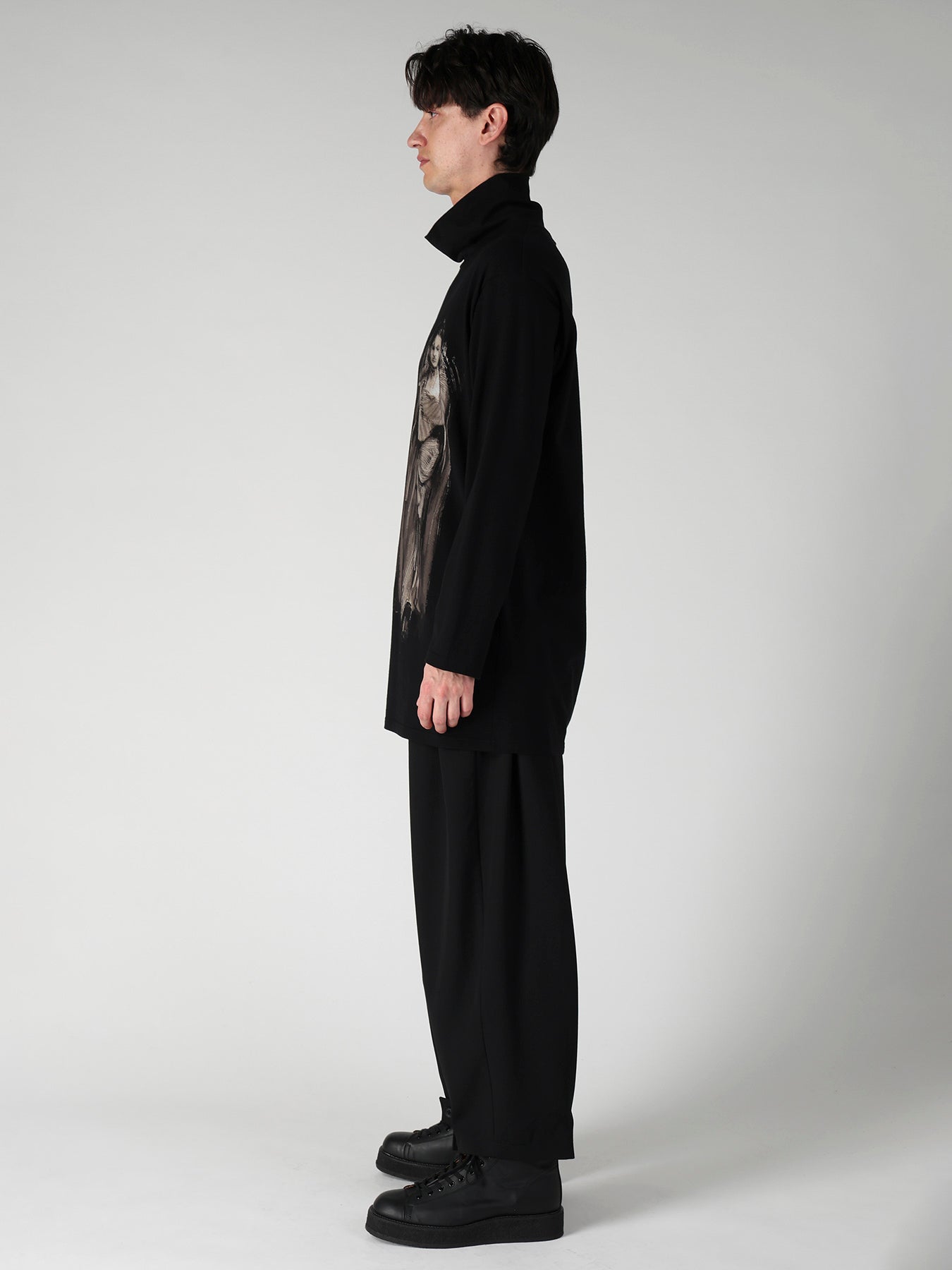 COTTON SINGLE JERSEY TURTLE NECK LONG SLEEVE/ PT – THE SHOP YOHJI
