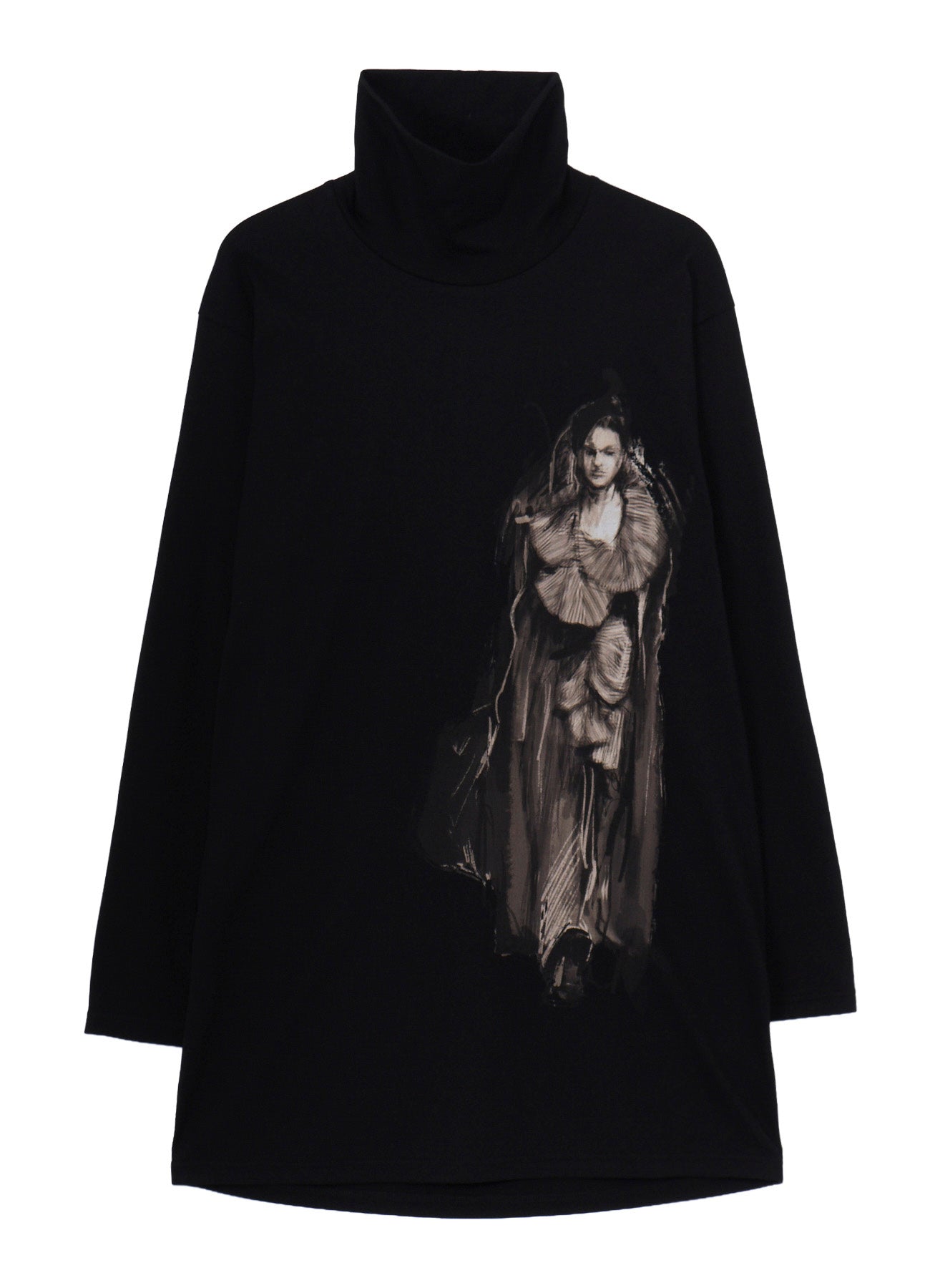 COTTON SINGLE JERSEY TURTLE NECK LONG SLEEVE/ PT – THE SHOP YOHJI