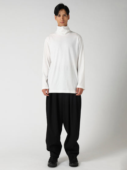 SOFT SINGLE JERSEY TURTLE NECK LONG SLEEVE TEE