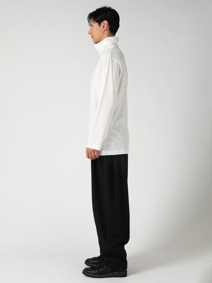 SOFT SINGLE JERSEY TURTLE NECK LONG SLEEVE TEE