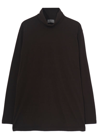 SOFT SINGLE JERSEY TURTLE NECK LONG SLEEVE TEE