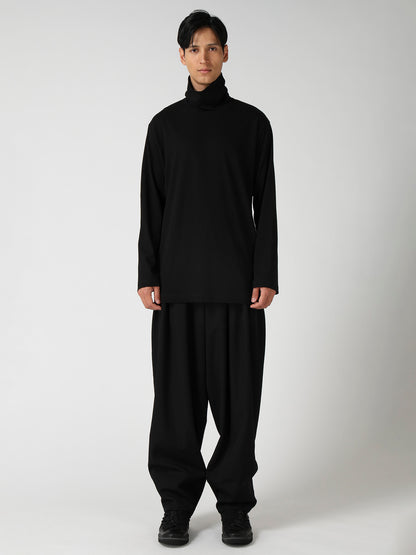 SOFT SINGLE JERSEY TURTLE NECK LONG SLEEVE TEE