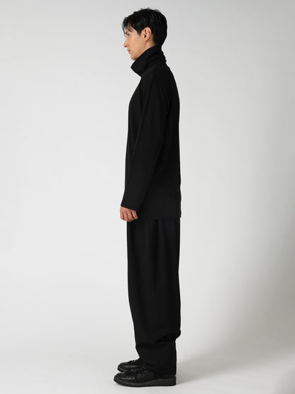 SOFT SINGLE JERSEY TURTLE NECK LONG SLEEVE TEE