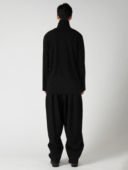 SOFT SINGLE JERSEY TURTLE NECK LONG SLEEVE TEE