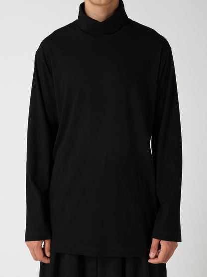 SOFT SINGLE JERSEY TURTLE NECK LONG SLEEVE TEE