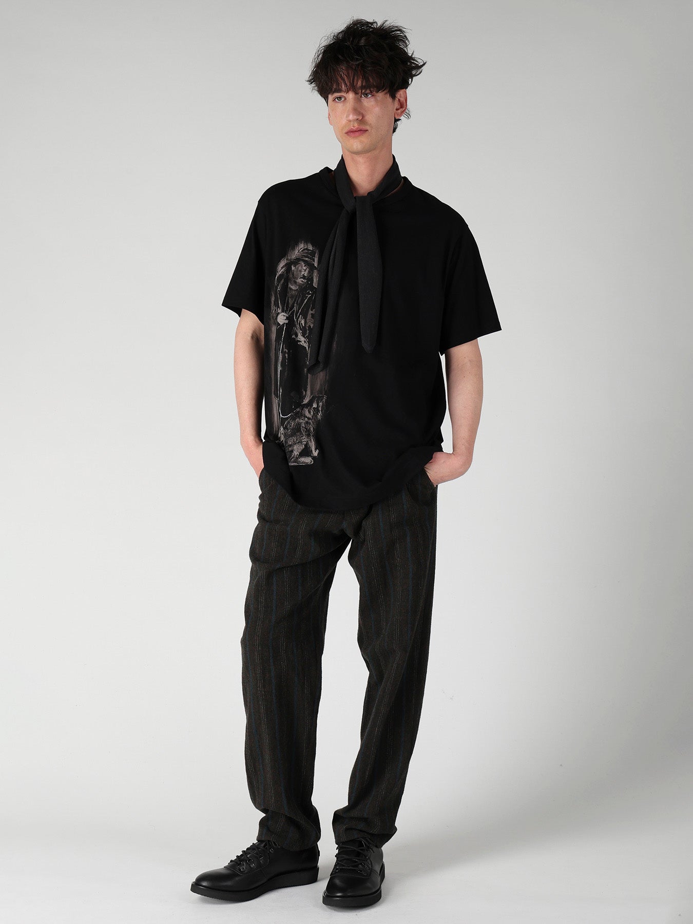 WOOL SINGLE JERSEY SCARF