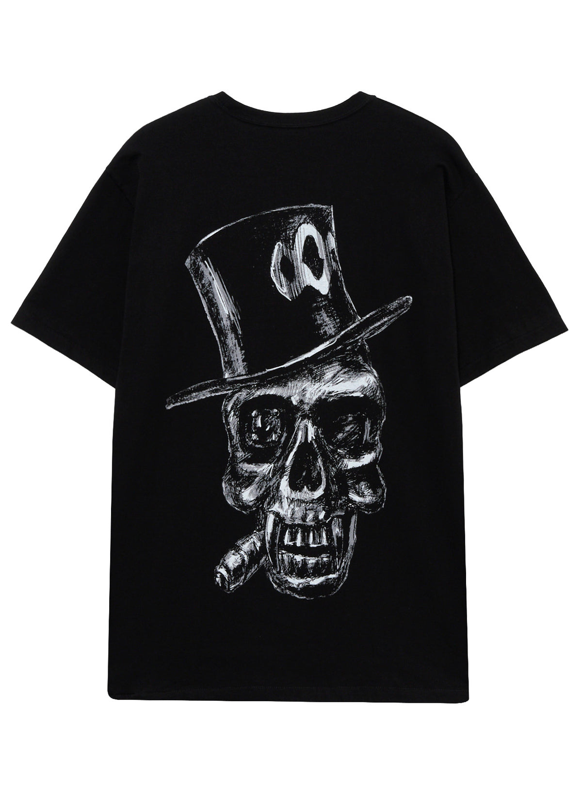 GOTHIC SCULL HAT PRINTED TEE