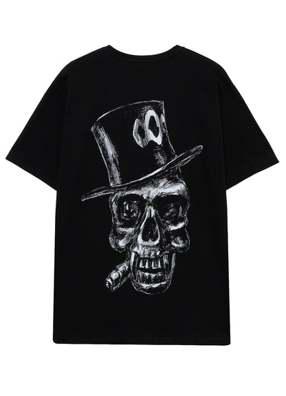 GOTHIC SCULL HAT PRINTED TEE