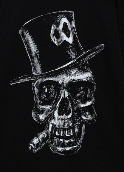 GOTHIC SCULL HAT PRINTED TEE