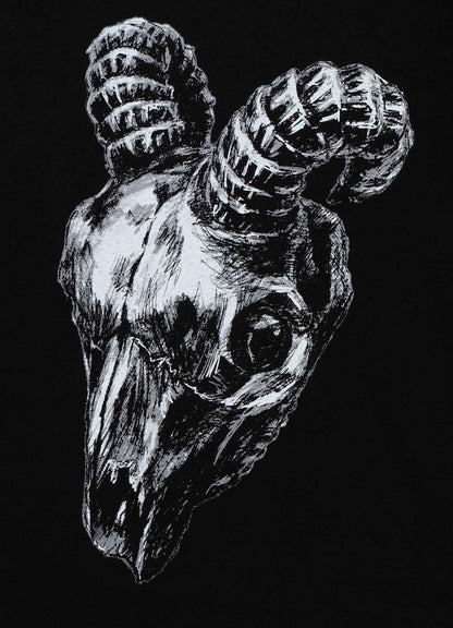 GOTHIC GOAT HEAD PRINTED TEE
