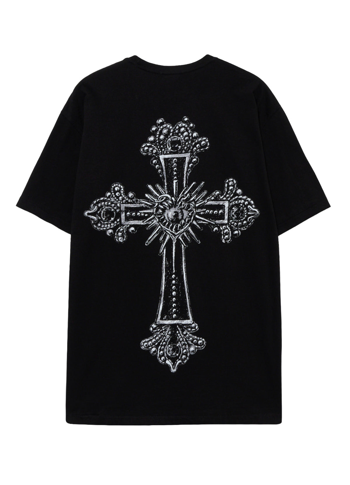 GOTHIC ANTIQUE CROSS PRINTED TEE
