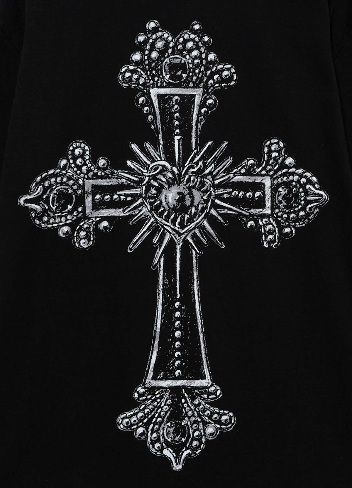 GOTHIC ANTIQUE CROSS PRINTED TEE