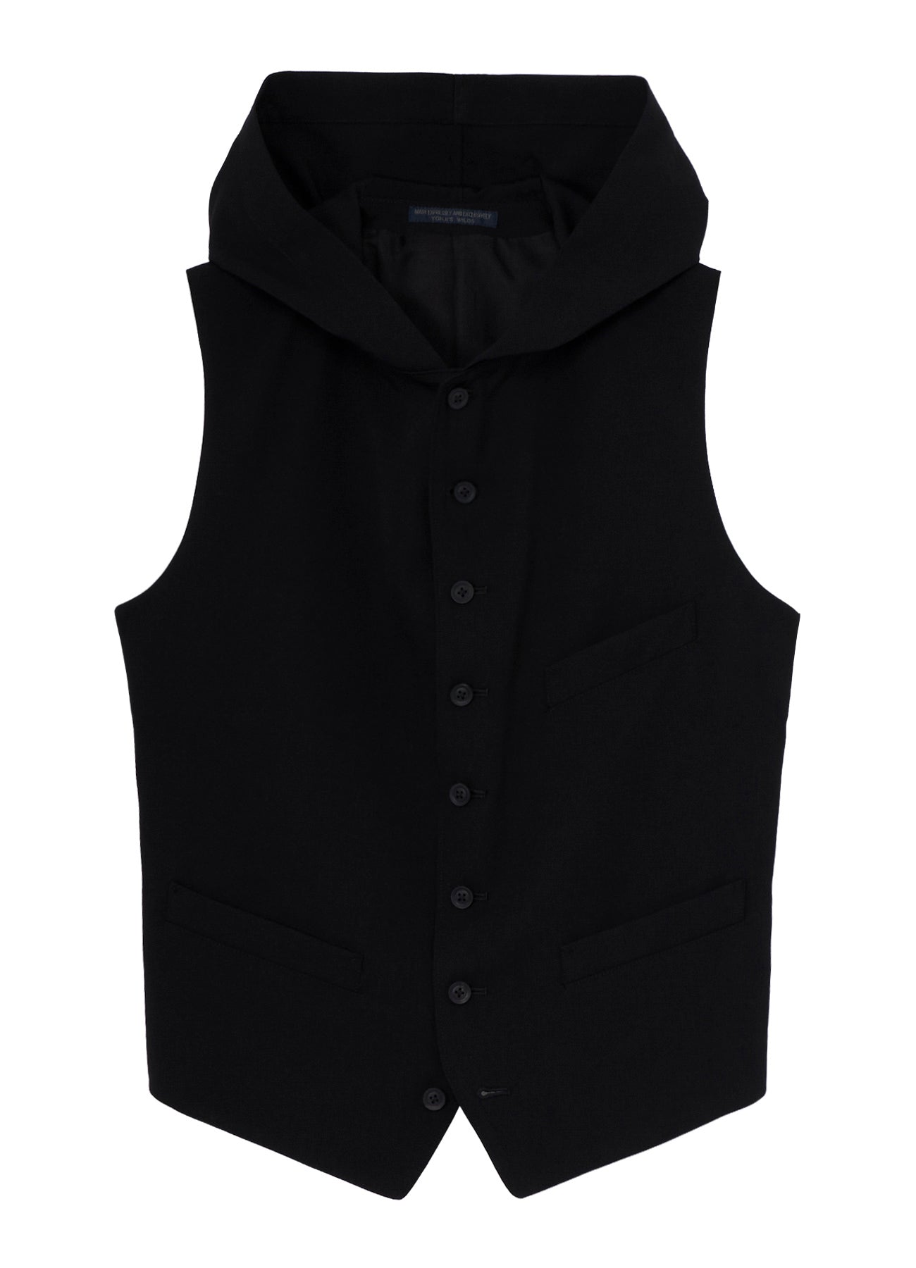 RE GABARDINE HOODED VEST