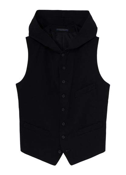 RE GABARDINE HOODED VEST