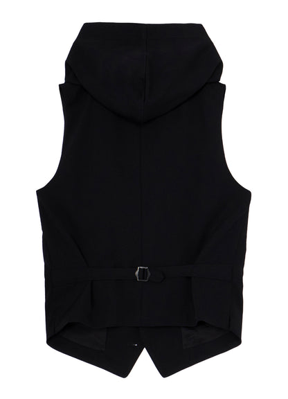 RE GABARDINE HOODED VEST