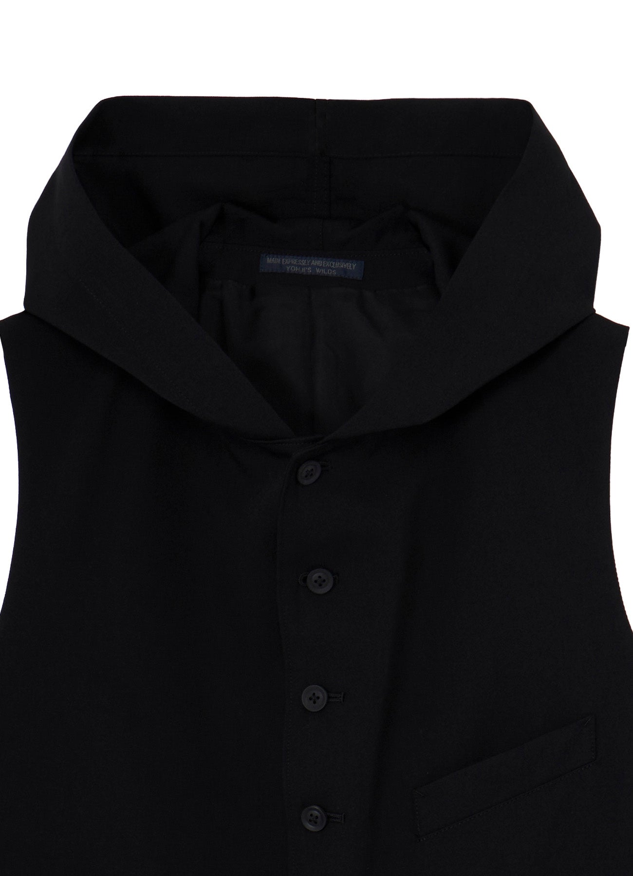 RE GABARDINE HOODED VEST – THE SHOP YOHJI YAMAMOTO