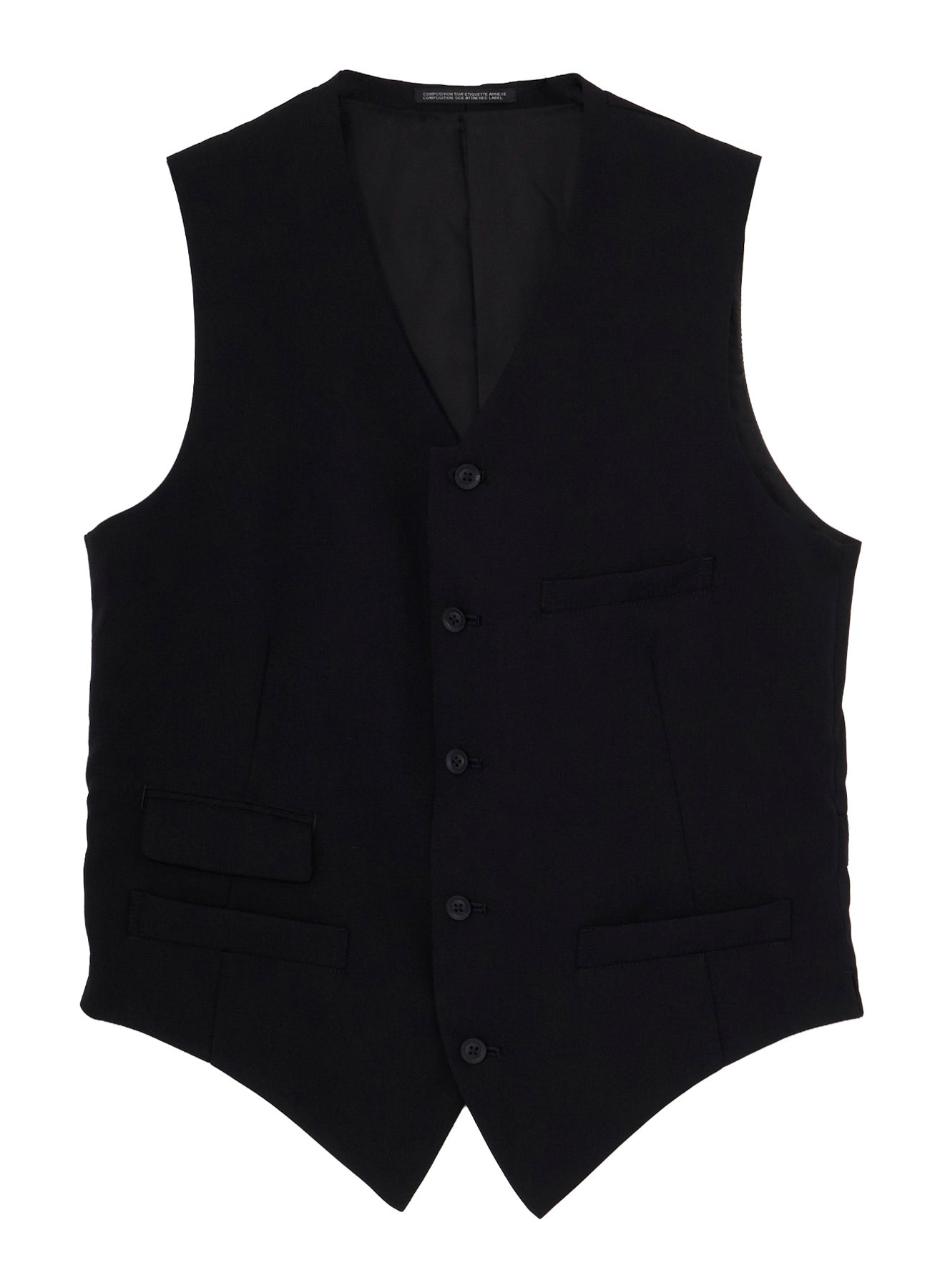 WOOL GABARDINE CHANGE POCKET VEST – THE SHOP YOHJI YAMAMOTO