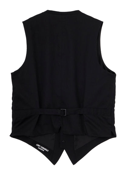WOOL GABARDINE CHANGE POCKET VEST