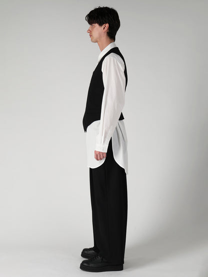 WOOL GABARDINE CHANGE POCKET VEST